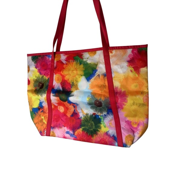 NWT Clinique x Jonathan Cohen Flower Shopping Shoulder Travel Tote - Picture 3 of 8